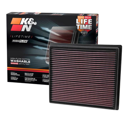 K&N Replacement Panel Air Filter for Toyota 2014 Tundra 4.6L/5.7L/ 2014 Sequoia 5.7L V8