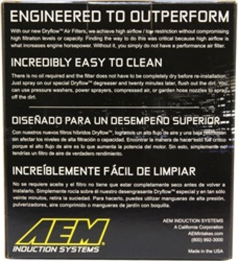 
                      
                        AEM 3.5 in Short Neck 5 in Element Filter
                      
                    