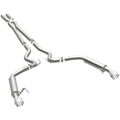 MagnaFlow Cat Back, SS, 2.5in, Competition, Dual Split Polished 4.5in Tips 2015 Ford Mustang V6 3.7L