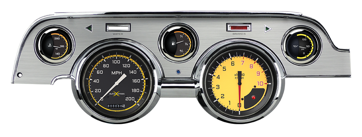 Classic Instruments AutoCross Yellow 1967-68 Mustang | Classic Instruments
