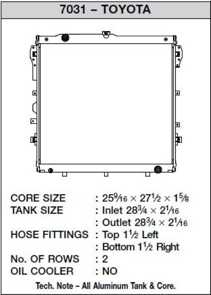 
                      
                        CSF 07-19 Toyota Tundra 5.7L Radiator
                      
                    