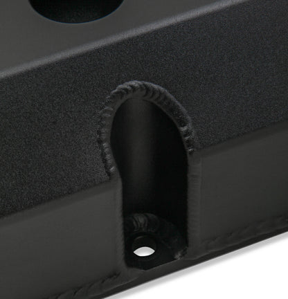 HOLLEY GM LICENSED VALVE COVER - TRACK SERIES - SBC - FABRICATED ALUMINUM - PERIMETER BOLT