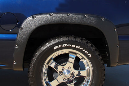 Lund 19-22 GM Silverado/Sierra RX-Flat Textured Elite Series Fender Flares w/Black Bolts - Black 4pc