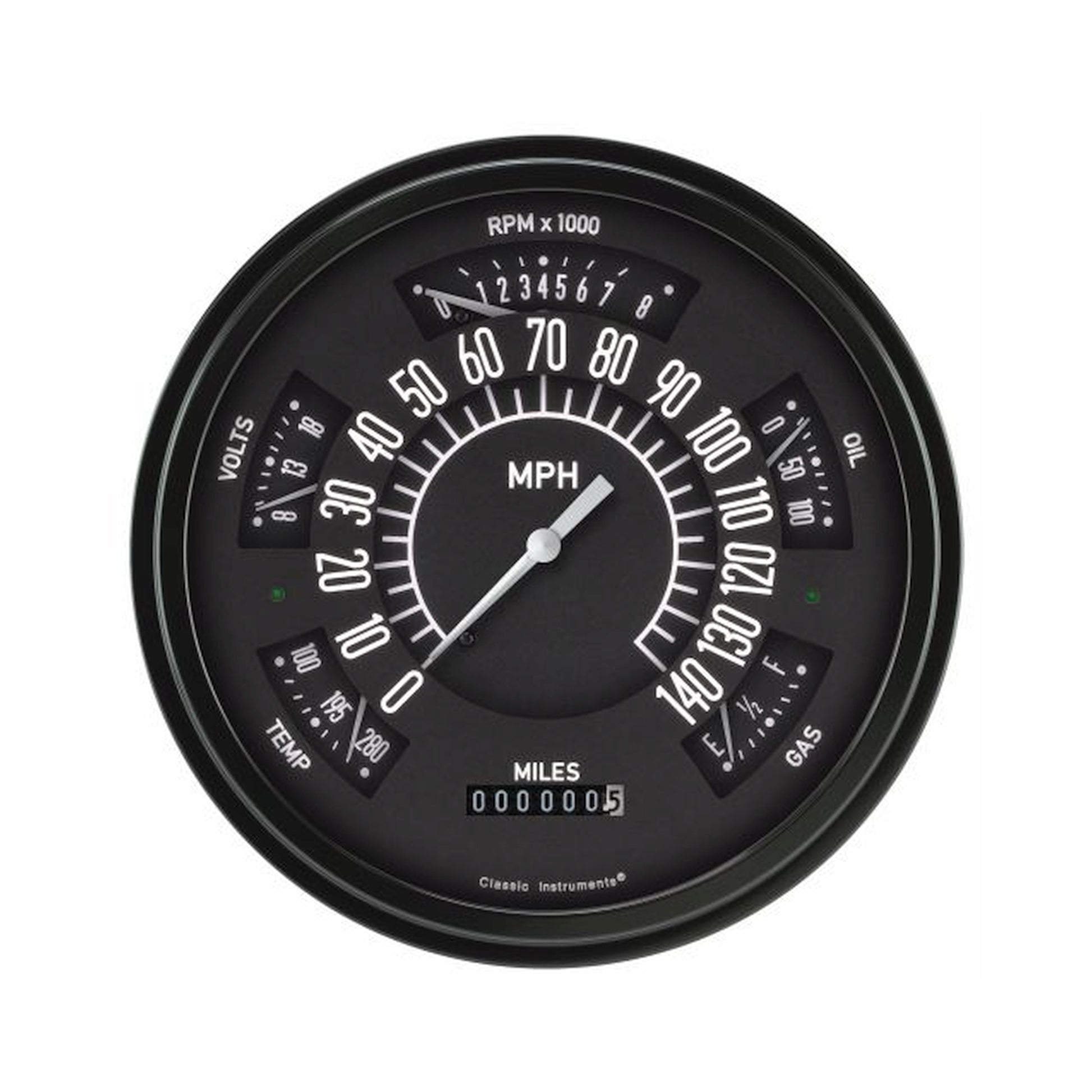 Classic Instruments Black Series Gauge Package | Classic Instruments