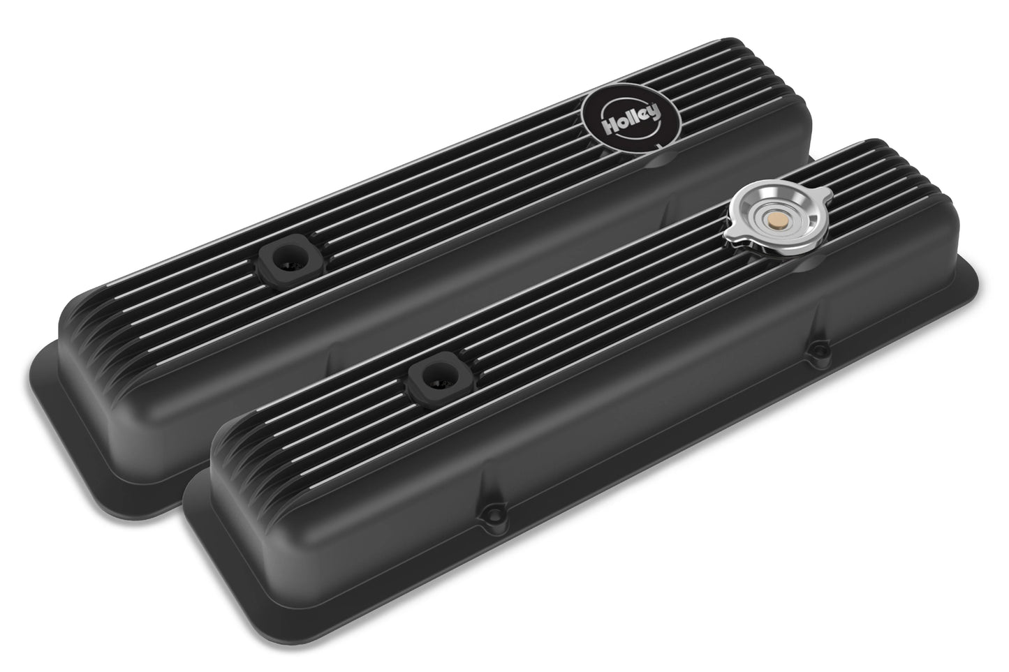 HOLLEY VALVE COVERS - MUSCLE SERIES - FINNED - SBC