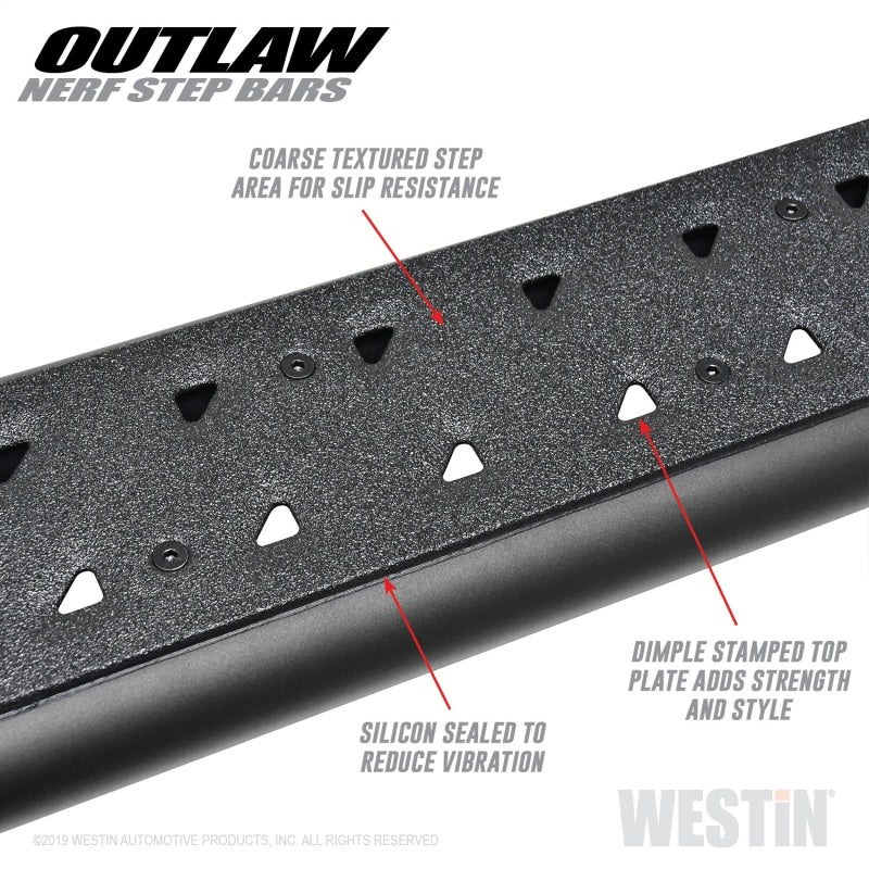 
                      
                        Westin 15-19 Ford F-150 SuperCrew / 17-19 Ford F-250/350 Crew Cab Outlaw Nerf Step Bars
                      
                    