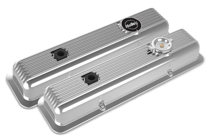 HOLLEY VALVE COVERS - MUSCLE SERIES - FINNED - SBC