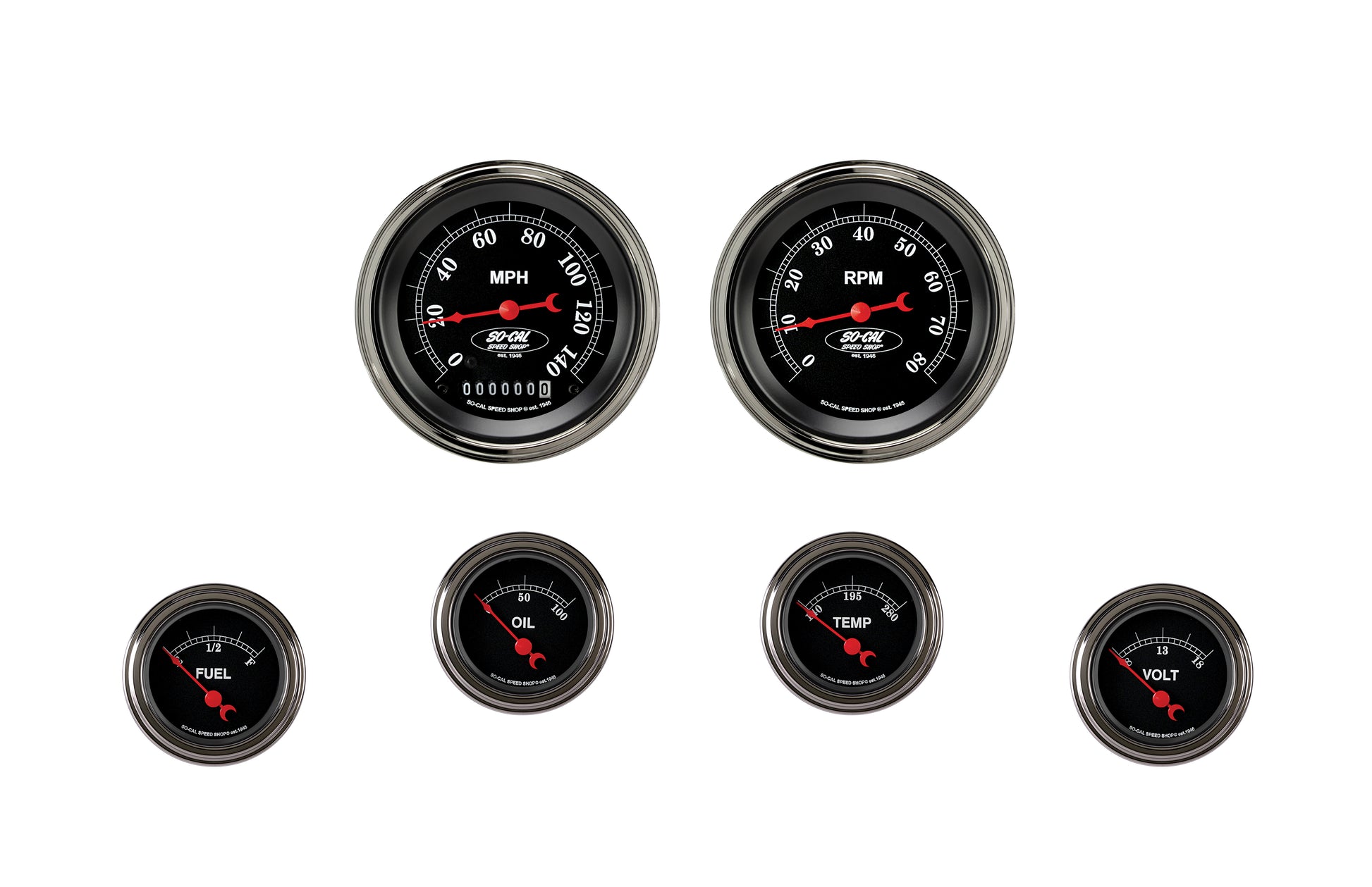 Classic Instruments So-Cal Series 6 Gauge Set | Classic Instruments