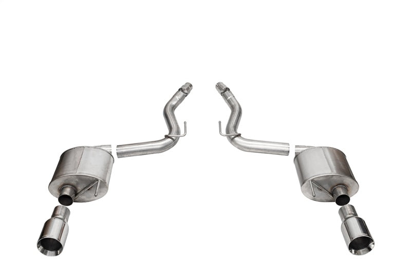 Corsa 24+ Ford Mustang GT Touring Axle-Back Ex.Sys 3.0in Dual Rear Exit w/4.5in Straight CutTips