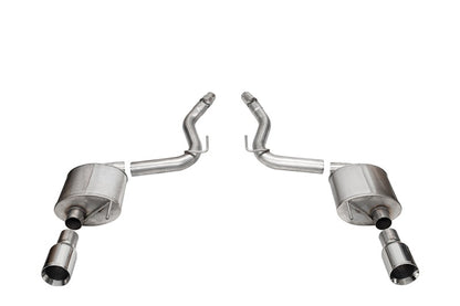 Corsa 24+ Ford Mustang GT Touring Axle-Back Ex.Sys 3.0in Dual Rear Exit w/4.5in Straight CutTips