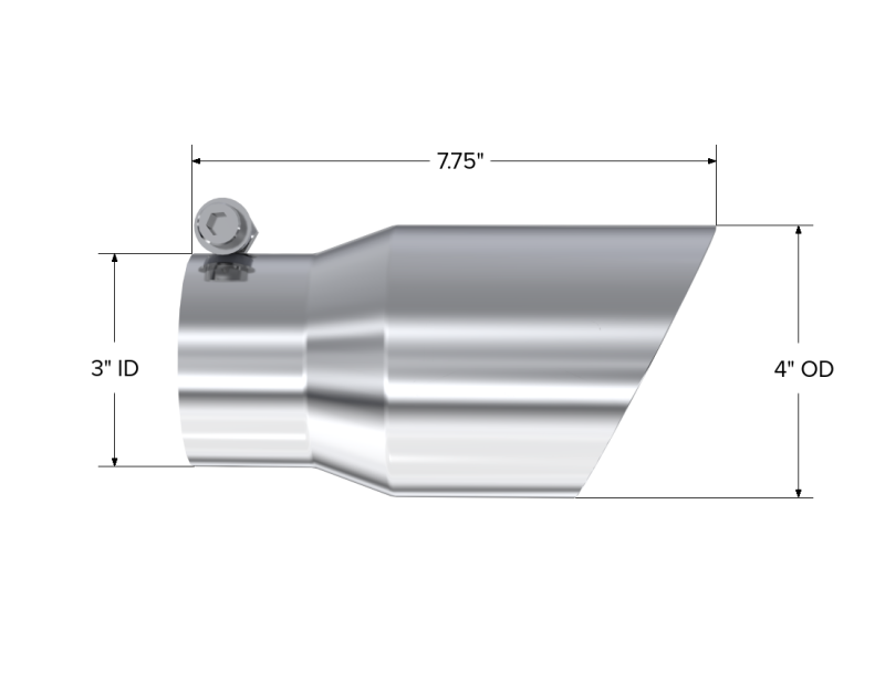 
                      
                        MBRP Universal Tip 4in O.D. Dual Wall Angled 3in inlet 8in length T304
                      
                    