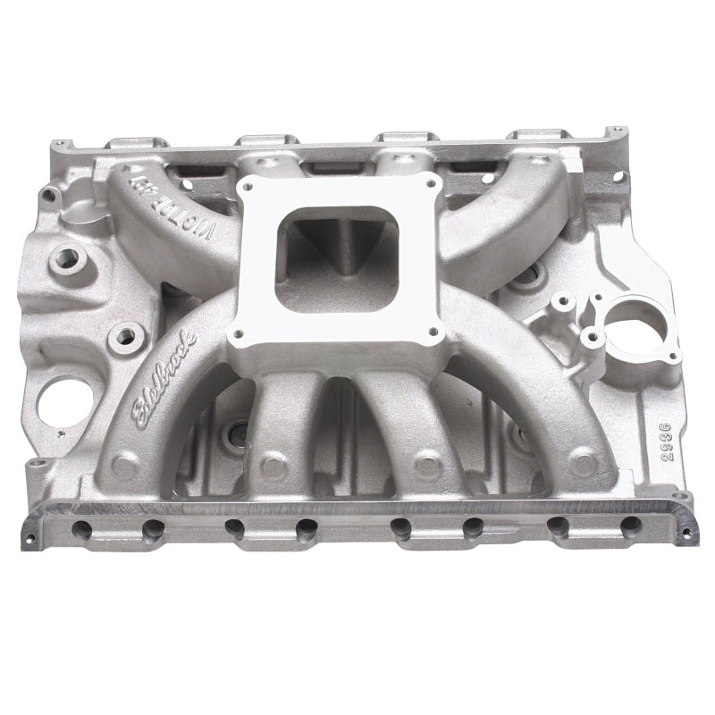 Edelbrock Ford FE Victor Manifold 4150 installed on classic Ford FE V8 engine bay