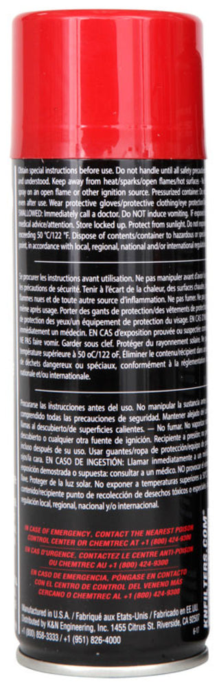 
                      
                        K&N 6.5 OZ Aerosol Spray Air Filter Oil
                      
                    