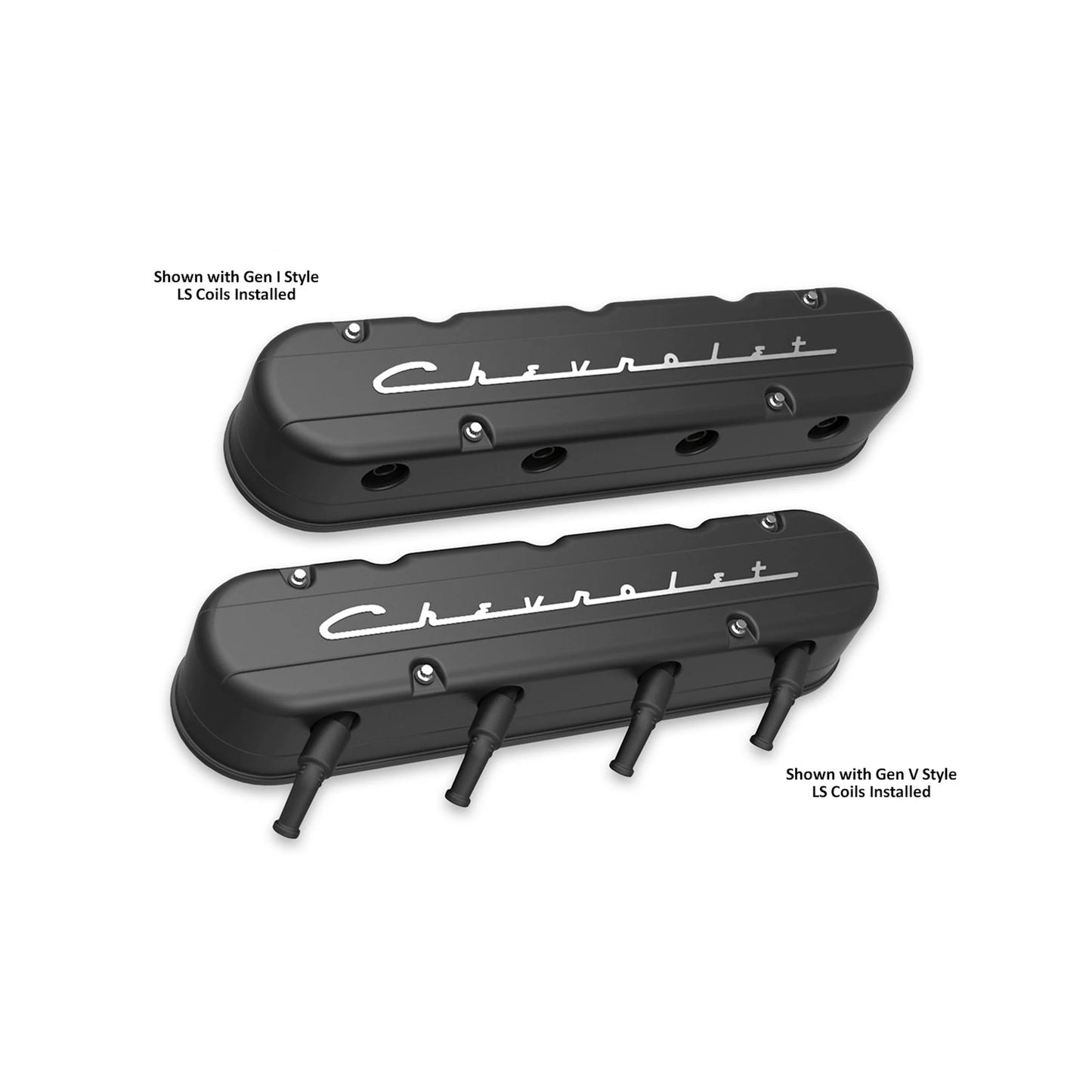 HOLLEY 2-PIECE "CHEVROLET" SCRIPT VALVE COVER - GEN III/IV LS