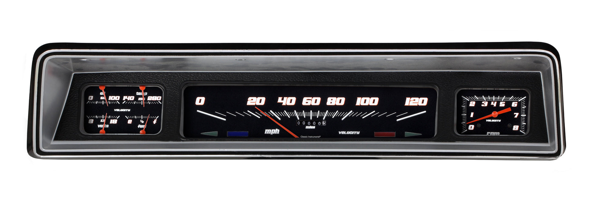 Classic Instruments Velocity Black 1966-67 Nova Package | Classic Instruments