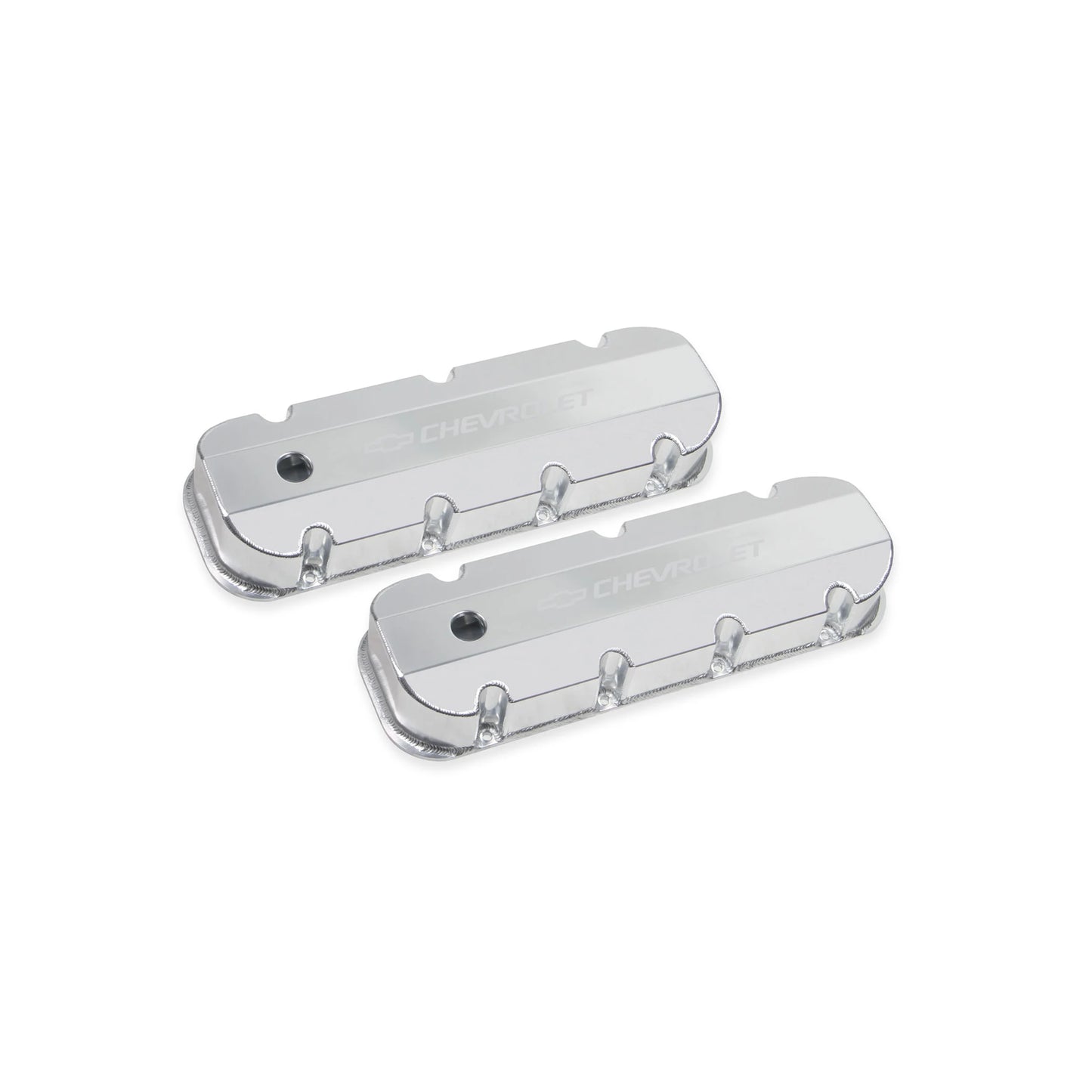 HOLLEY GM LICENSED VALVE COVER - TRACK SERIES - BBC - FABRICATED ALUMINUM