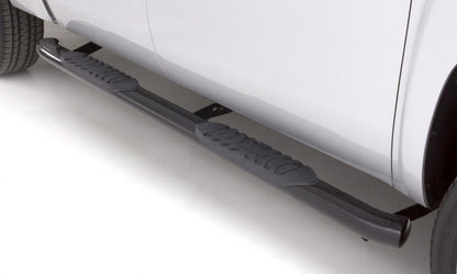 Lund 03-09 Dodge Ram 2500 Quad Cab 4in. Oval Curved Steel Nerf Bars - Black