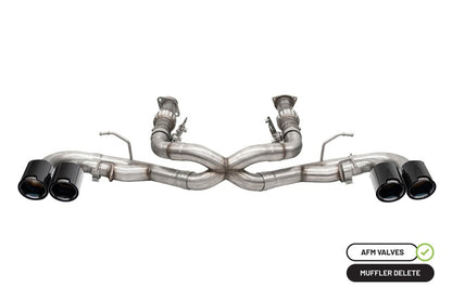 Corsa 20-25 Chevrolet Corvette C8 RWD 3in Xtreme Cat-Back Exhaust w/4.5in Carbon Fiber BlackPVD Tip
