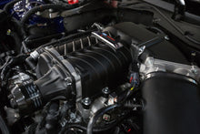 ROUSH 2015-2017 Ford Mustang 5.0L V8 600HP Phase 2 Calibrated Supercharger Kit installed under the hood of a 2016 Mustang GT.