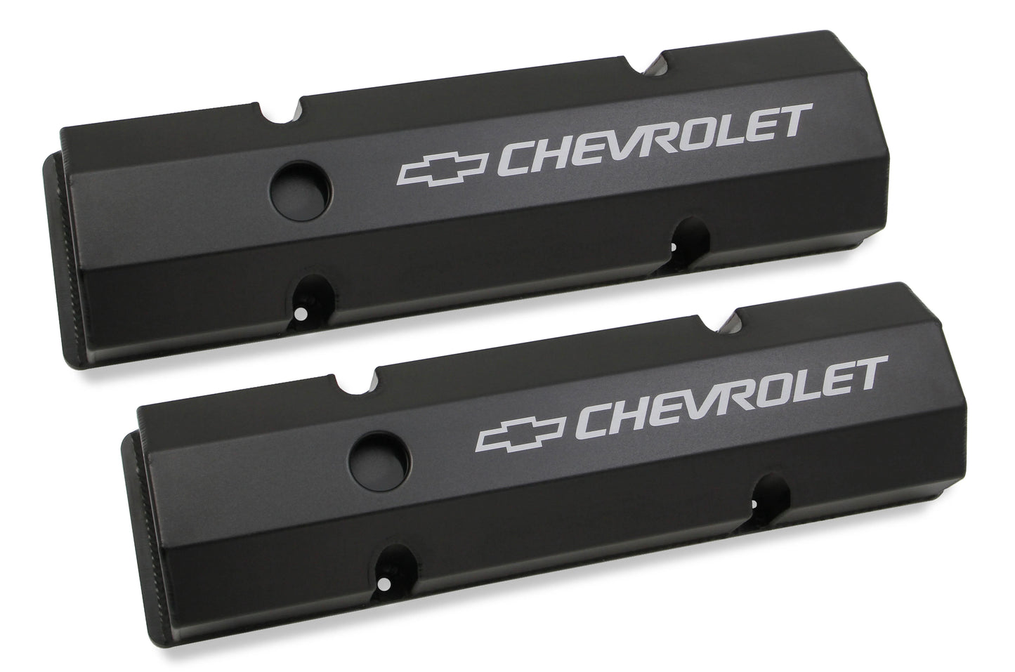 HOLLEY GM LICENSED VALVE COVER - TRACK SERIES - SBC - FABRICATED ALUMINUM - PERIMETER BOLT