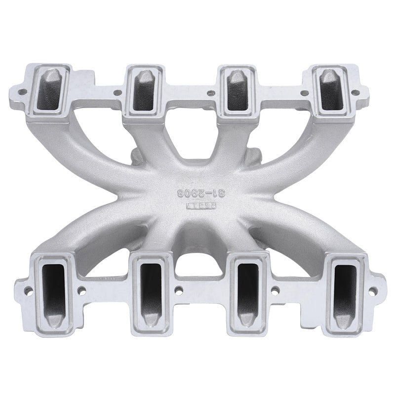 Edelbrock LS1 Carbureted Manifold Only installed on a GM LS1 engine bay with high-rise single-plane intake design.