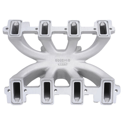 Edelbrock LS1 Carbureted Manifold Only installed on a GM LS1 engine bay with high-rise single-plane intake design.