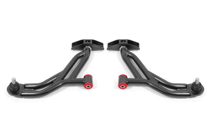 BMR Suspension 05-14 Ford Mustang Lower A-Arms - Black Hammertone - Non-Adjustable