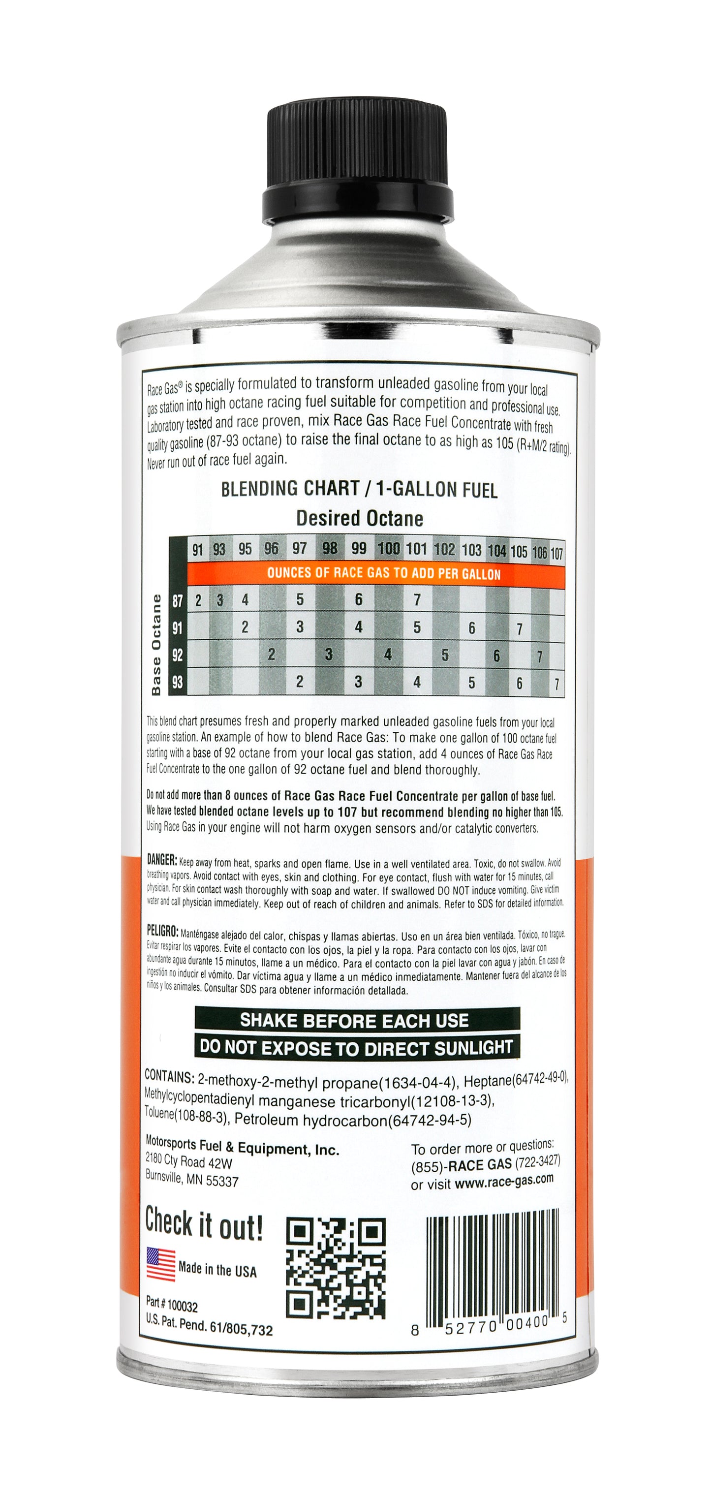 Race Gas Race Fuel Concentrate 100032
