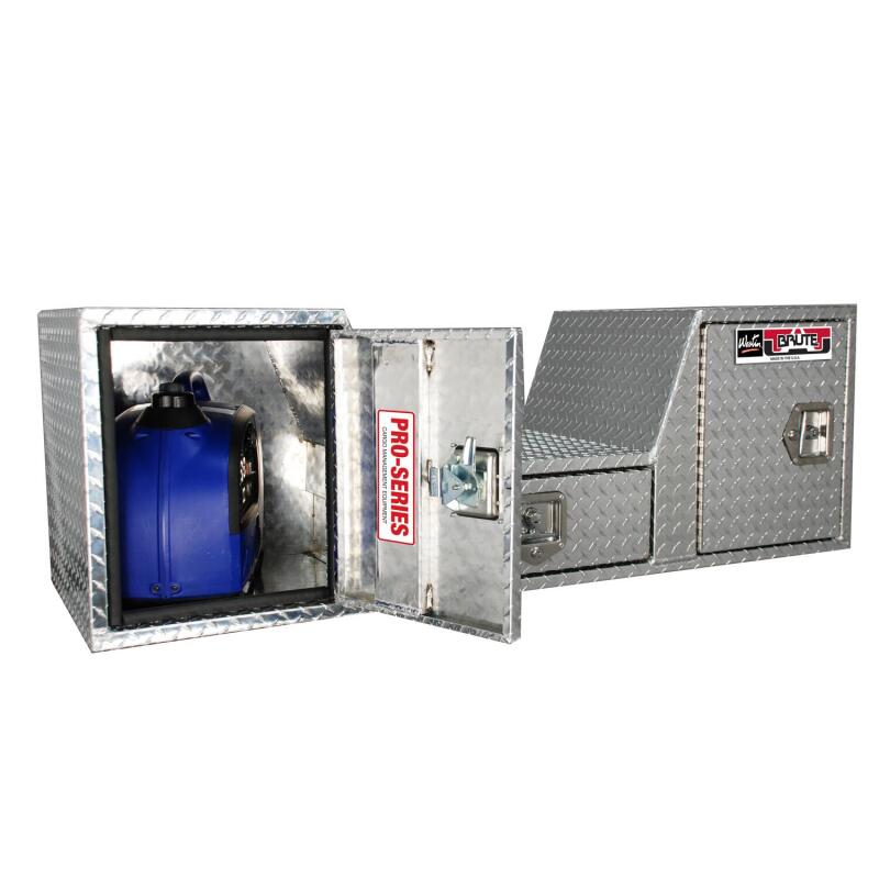 
                      
                        Westin/Brute V Shape Goose Neck 5th Wheel 57in Tailgate Box 1 Drawer/2 Swing Doors - Aluminum
                      
                    