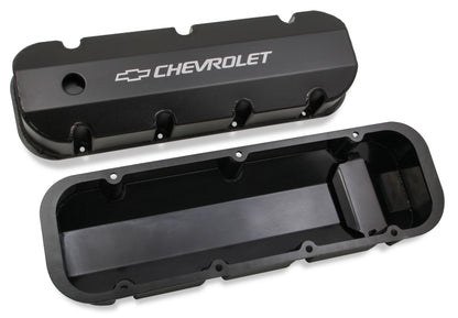 HOLLEY GM LICENSED VALVE COVER - TRACK SERIES - BBC - FABRICATED ALUMINUM