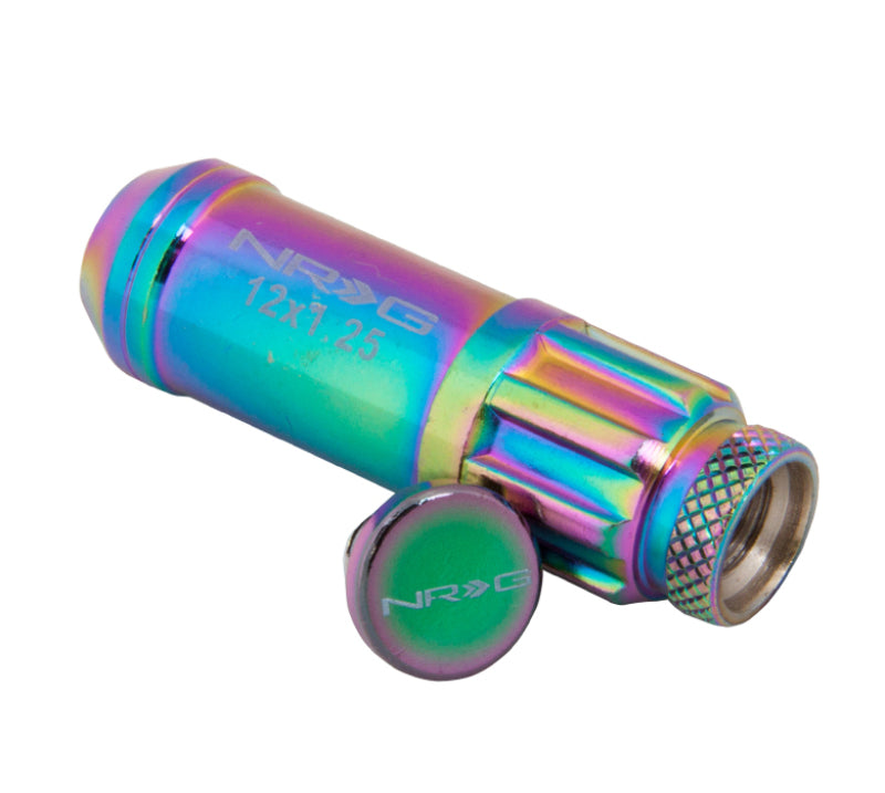
                      
                        NRG 700 Series M12 X 1.25 Steel Lug Nut w/Dust Cap Cover Set 21 Pc w/Locks & Lock Socket - Neochrome
                      
                    