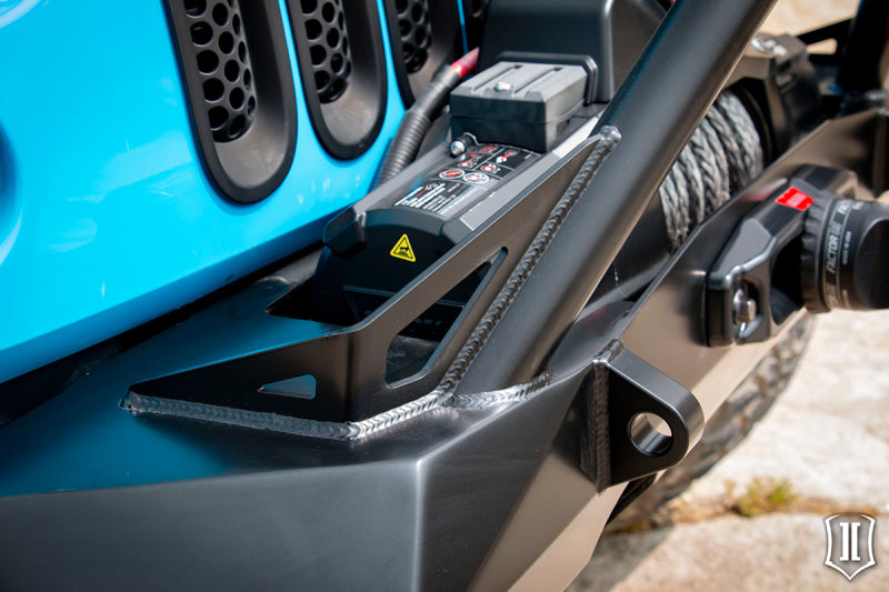 
                      
                        ICON 07-18 Jeep Wrangler JK Pro Series Front Bumper Rec Winch Mount w/Bar/Tabs
                      
                    