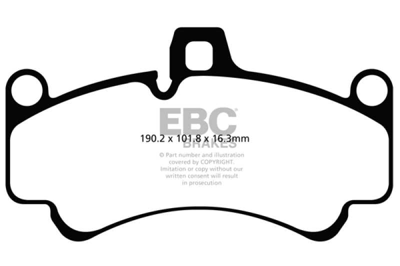 
                      
                        EBC 01-03 Porsche 911 (996) (Cast Iron Rotor only) 3.6 Twin Turbo GT2 Bluestuff Front Brake Pads
                      
                    