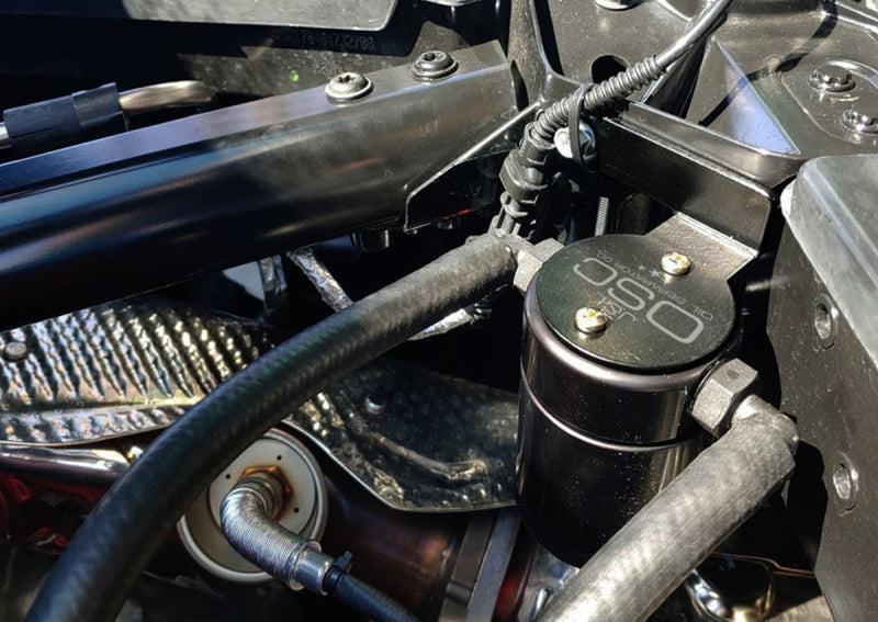 J&L 20-24 Chevrolet Corvette 6.2L LT2 Targa Top Passenger Side Oil Separator 3.0 - Black Anodized