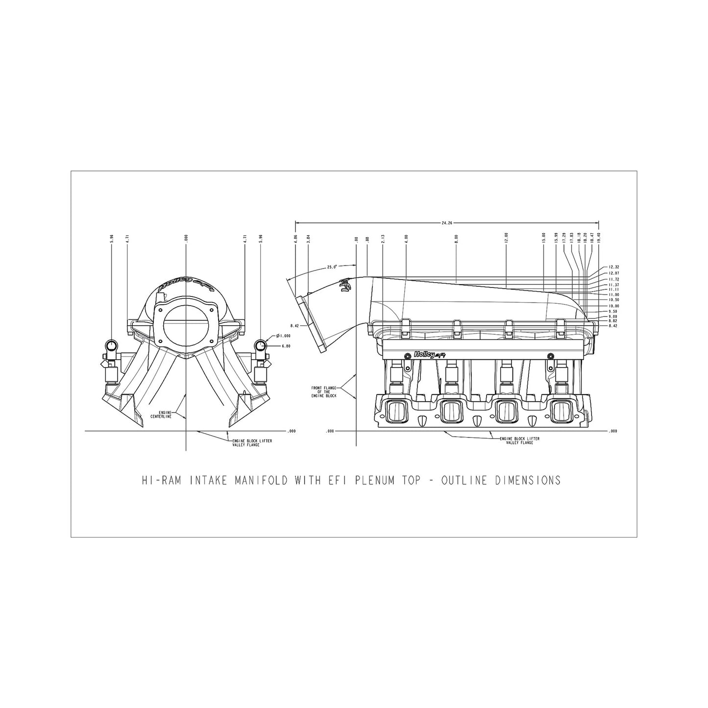 HOLLEY LS HI-RAM EFI MANIFOLD GM LS1/LS2/LS6