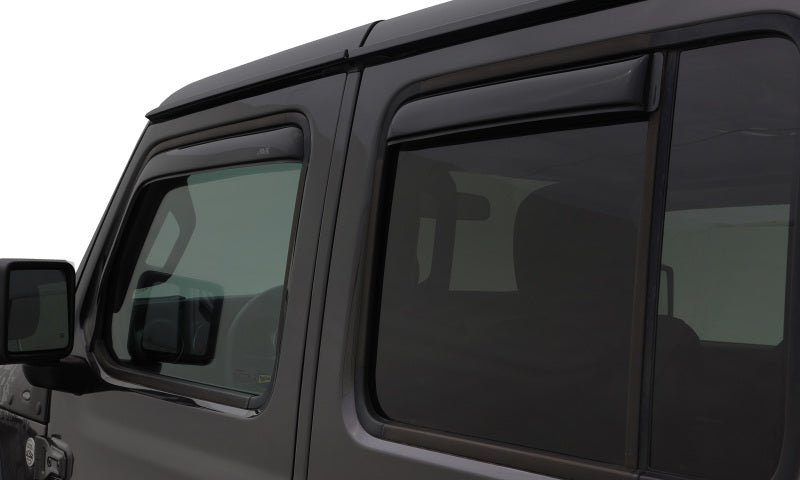 
                      
                        AVS 07-18 Jeep Wrangler Unlimited Ventvisor In-Channel Front & Rear Window Deflectors 4pc - Smoke
                      
                    