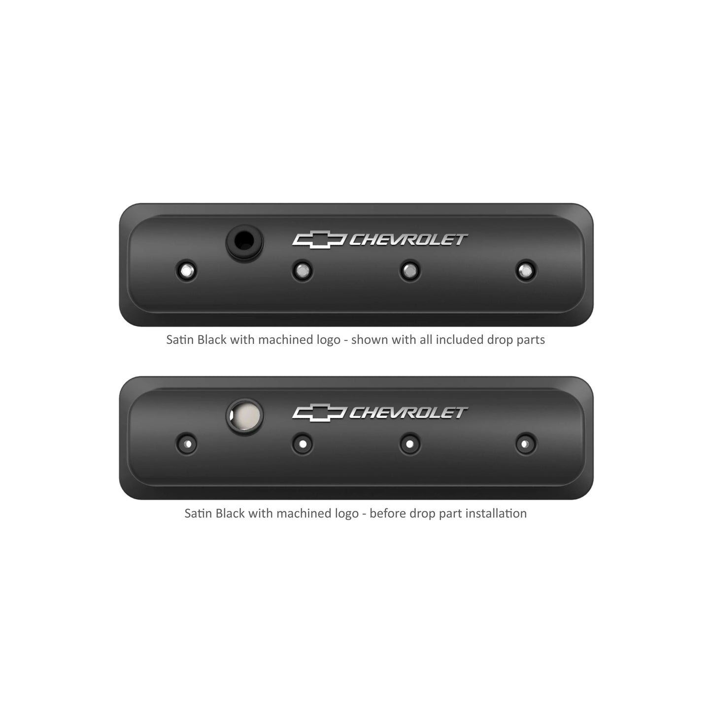 HOLLEY GM LICENSED VALVE COVER - MUSCLE SERIES - SBC - CENTER BOLT