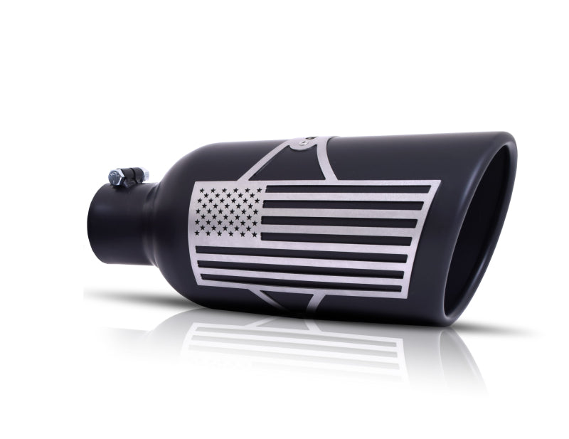 
                      
                        Gibson Patriot Series Rolled Edge Slash-Cut Tip - 6in OD/3.5in Inlet/18in Length - Black Ceramic
                      
                    