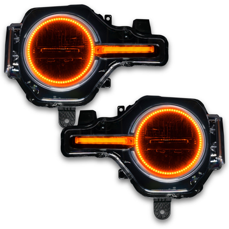 Oracle 21-22 Ford Bronco Headlight Halo Kit w/DRL Bar - Base Headlights -w/RF Cntrl
