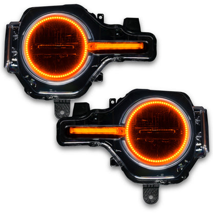 Oracle 21-22 Ford Bronco Headlight Halo Kit w/DRL Bar - Base Headlights -w/RF Cntrl