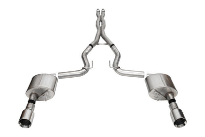 Corsa 24+ Ford Mustang GT Xtreme CatBack Exhaust Sys 3.0in Dual Rear Exit w/4.5in StraightCut Tips