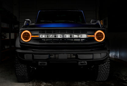 Oracle 21-22 Ford Bronco Headlight Halo Kit w/DRL Bar - Base Headlights -w/RF Cntrl