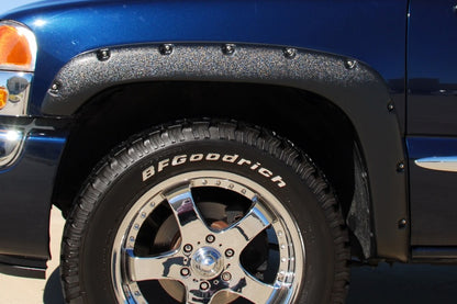 Lund 19-22 GM Silverado/Sierra RX-Flat Textured Elite Series Fender Flares w/Black Bolts - Black 4pc