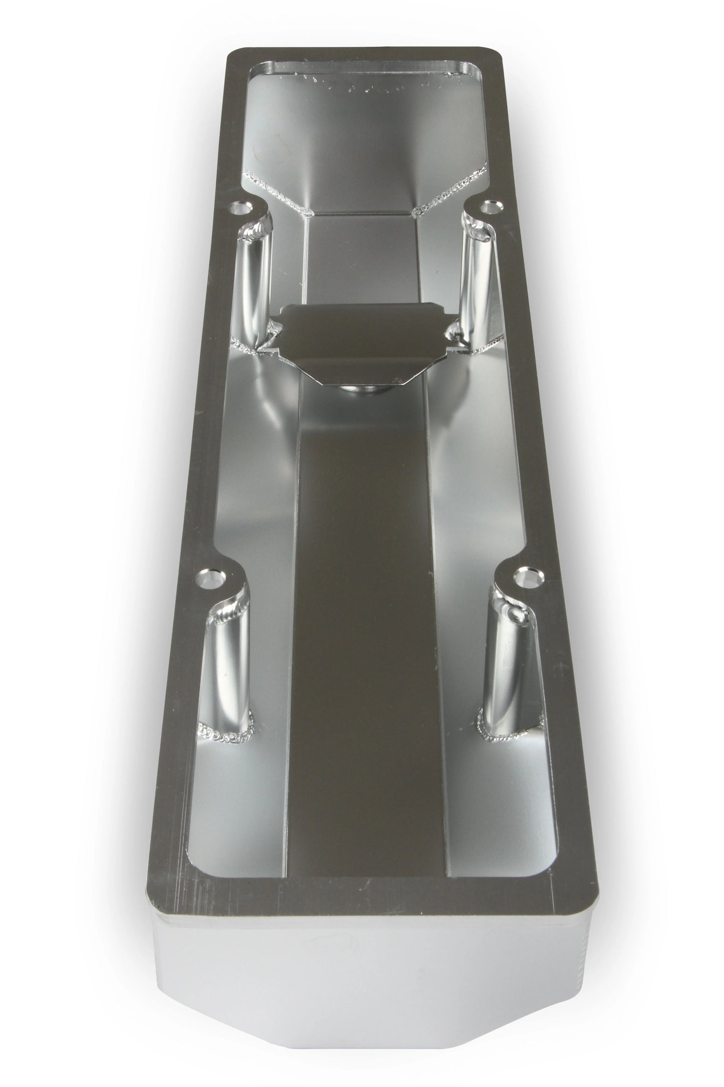 HOLLEY GM LICENSED VALVE COVER - TRACK SERIES - SBC - FABRICATED ALUMINUM - PERIMETER BOLT