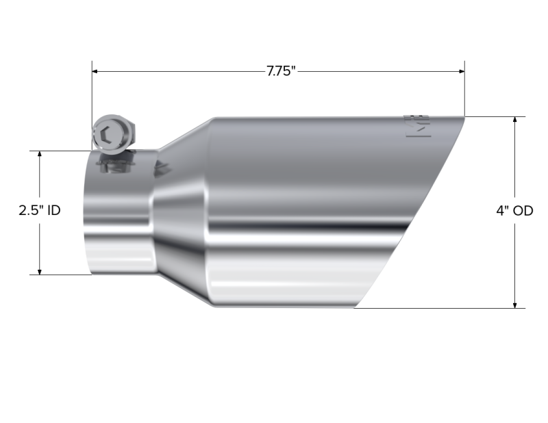 
                      
                        MBRP Universal Tip 4in O.D. Dual Wall Angled 2.5in inlet 8in length T304
                      
                    