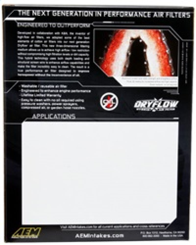 
                      
                        AEM 06-10 Toyota Yaris DryFlow Air Filter
                      
                    