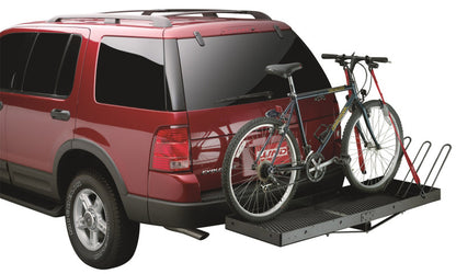 Lund Universal Cargo Bike Attachment 20x60 Non-Folding Steel Carrier - Black