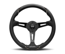 Momo Gotham Steering Wheel 350 mm - Black Leather/Black Spokes