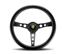 Momo Prototipo Steering Wheel 350 mm - Black Leather/Wht Stitch/Black Spokes