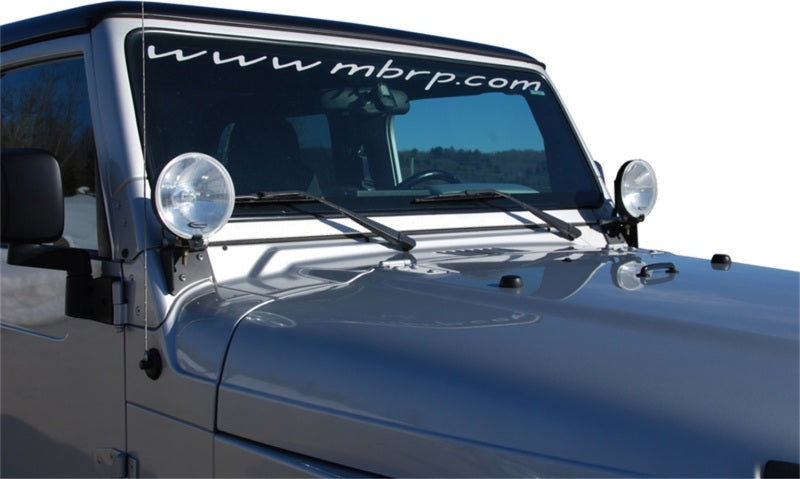 
                      
                        MBRP 97-06 Jeep Wrangler TJ Windshield Light Bracket
                      
                    
